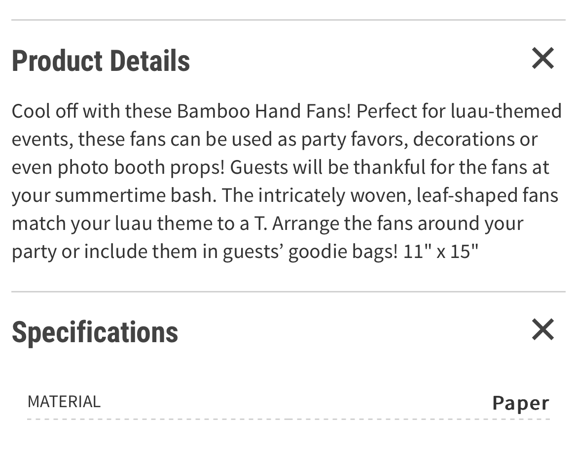 Bamboo Fans