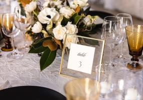 Gold Frame Table Numbers: 1-15