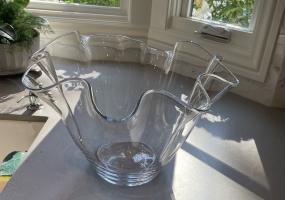 Large Glass Ruffle Bowl