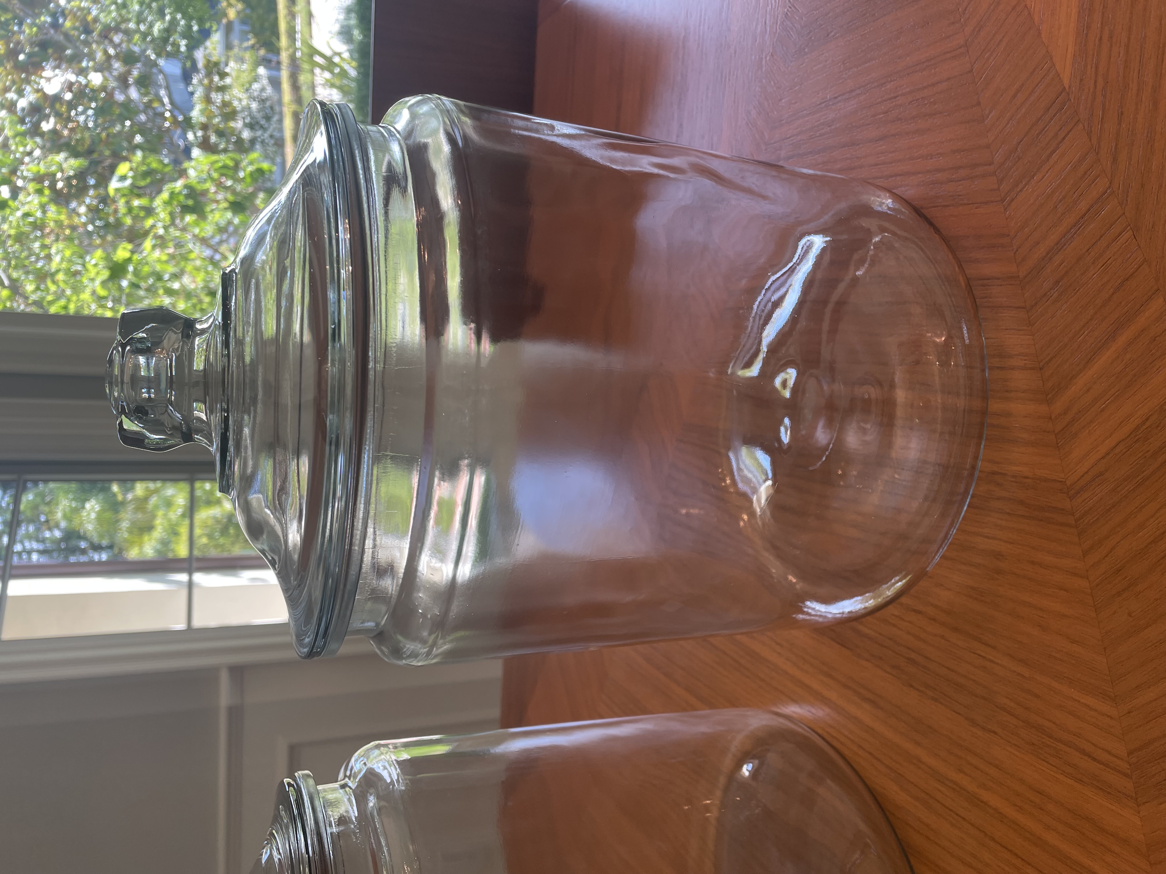 2 Large Glass Jars